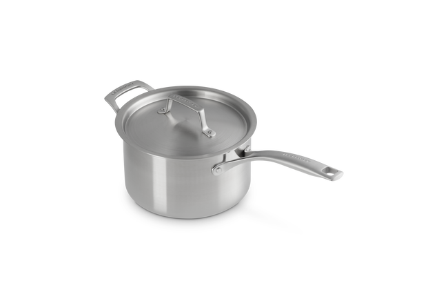 Essential 3-ply Stainless Steel 20cm Saucepan with Helper Handle and Lid image number 7